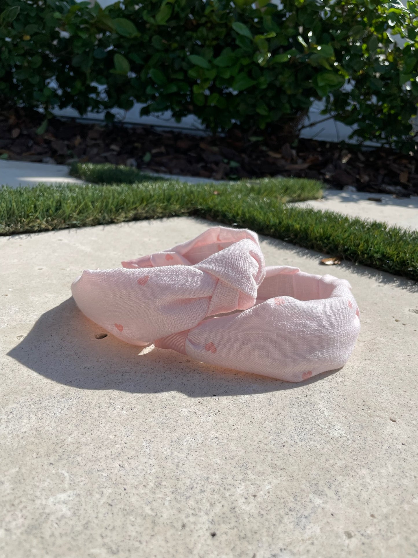 Tiny pink hearts headband