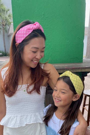 Pink Sicilian tiles headband