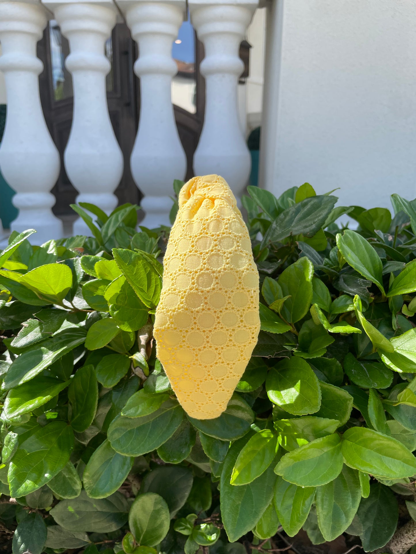 Yellow eyelet headbands