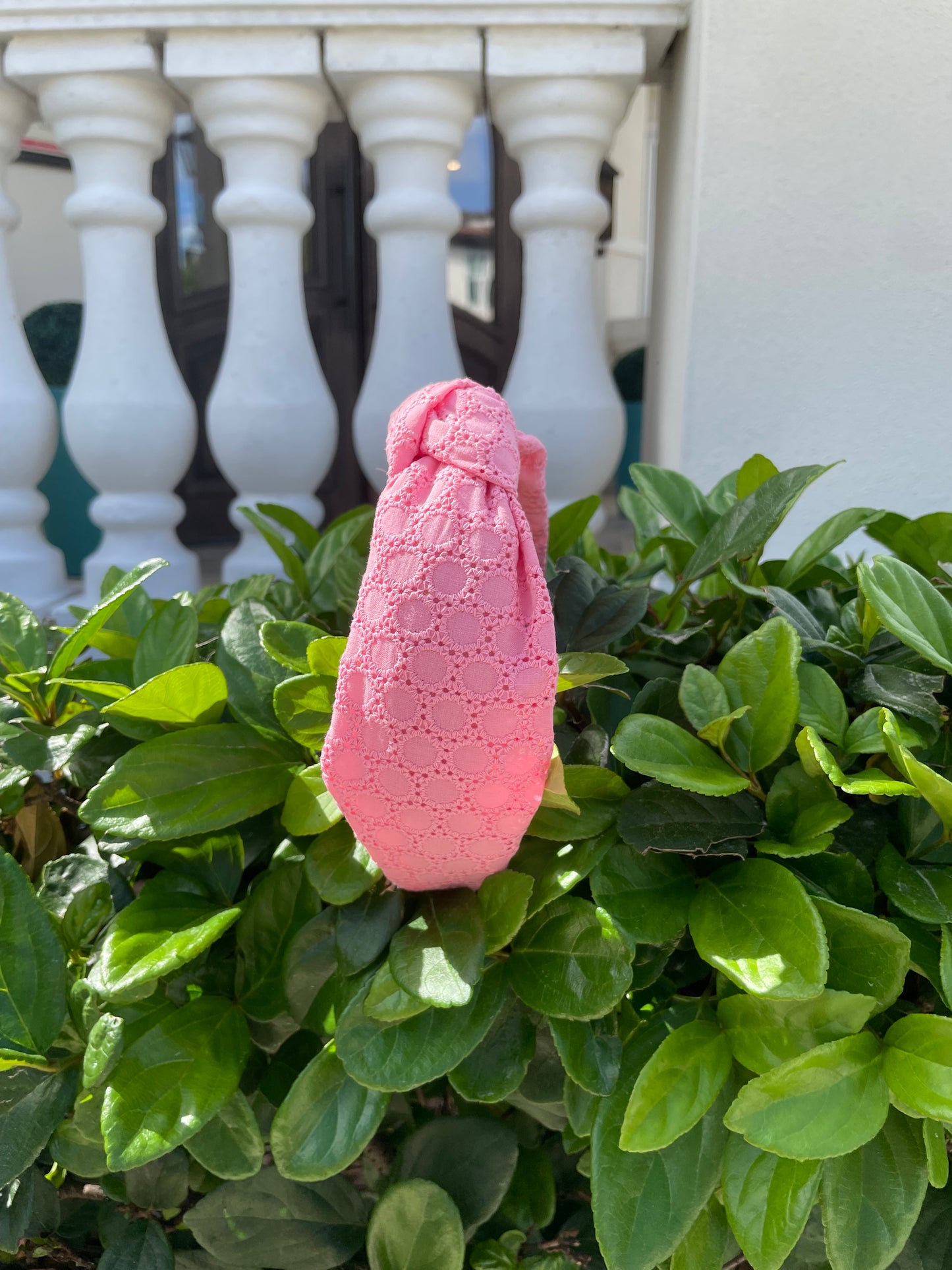 Pink eyelet headbands