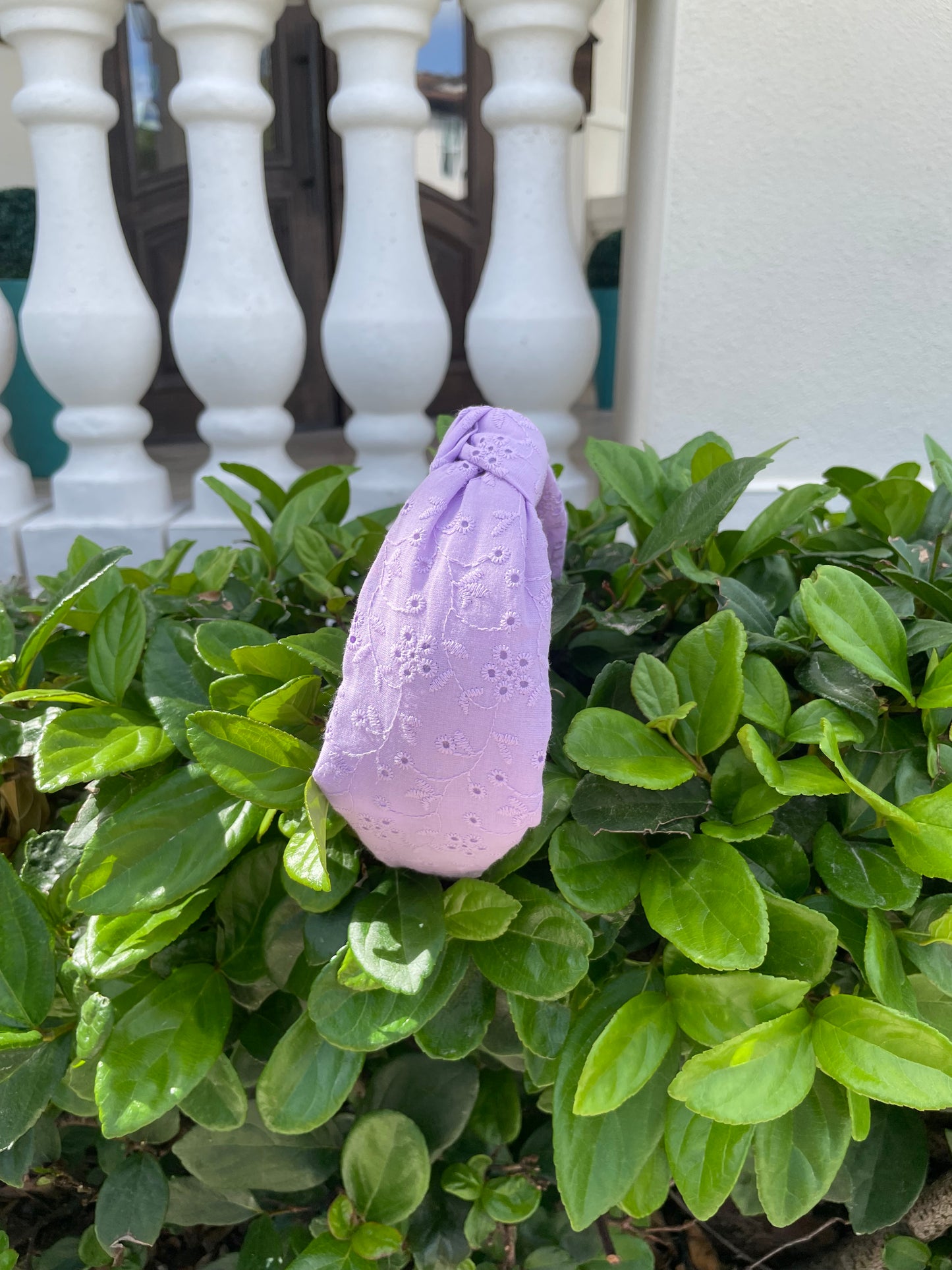 Purple eyelet headbands