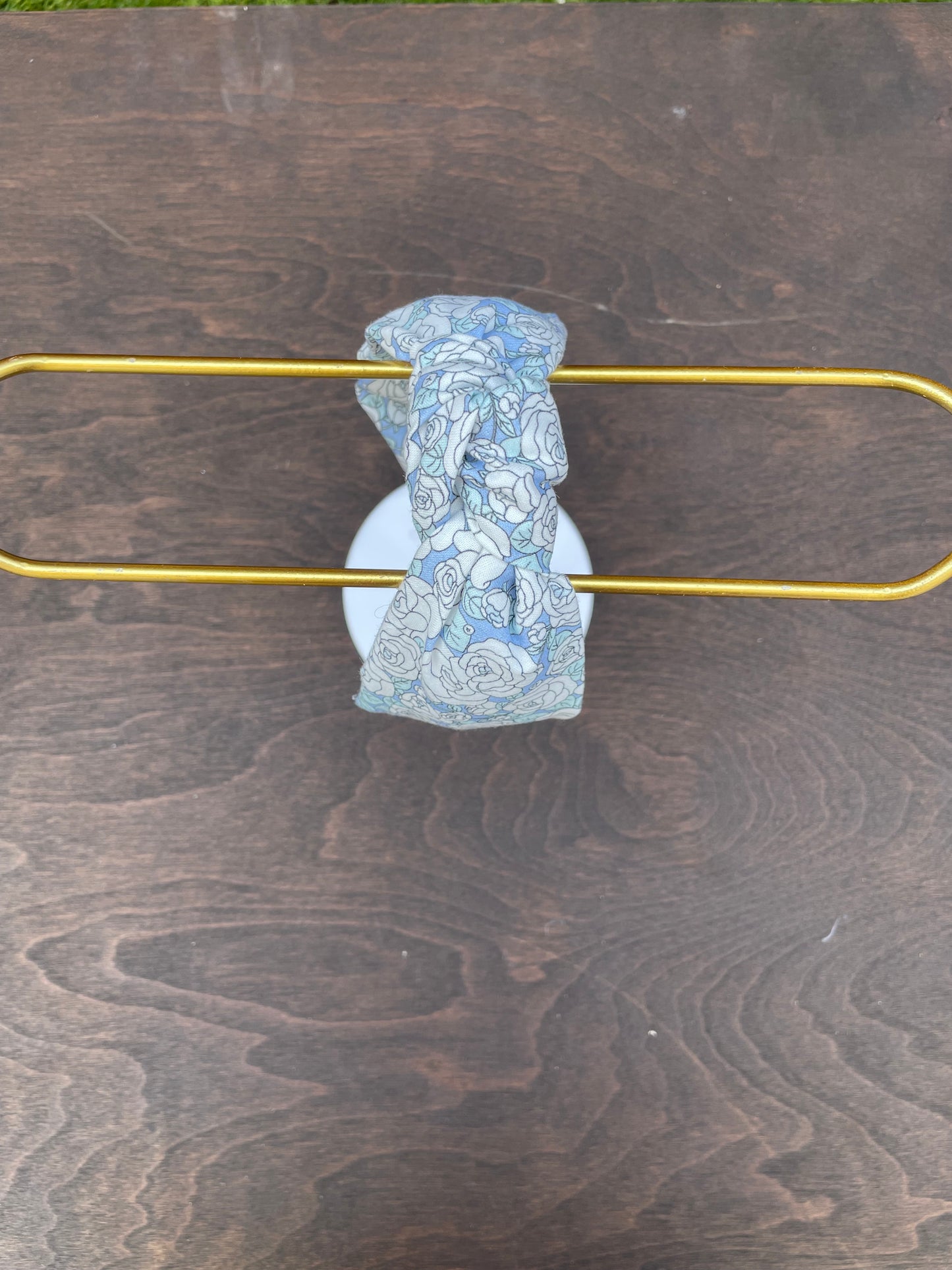 Wild rose in blue headband