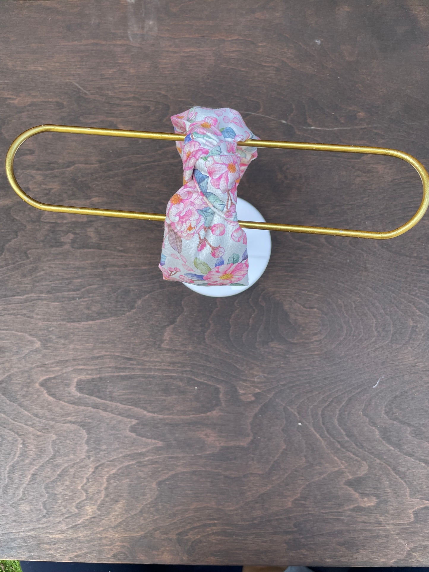 Pink peony headband