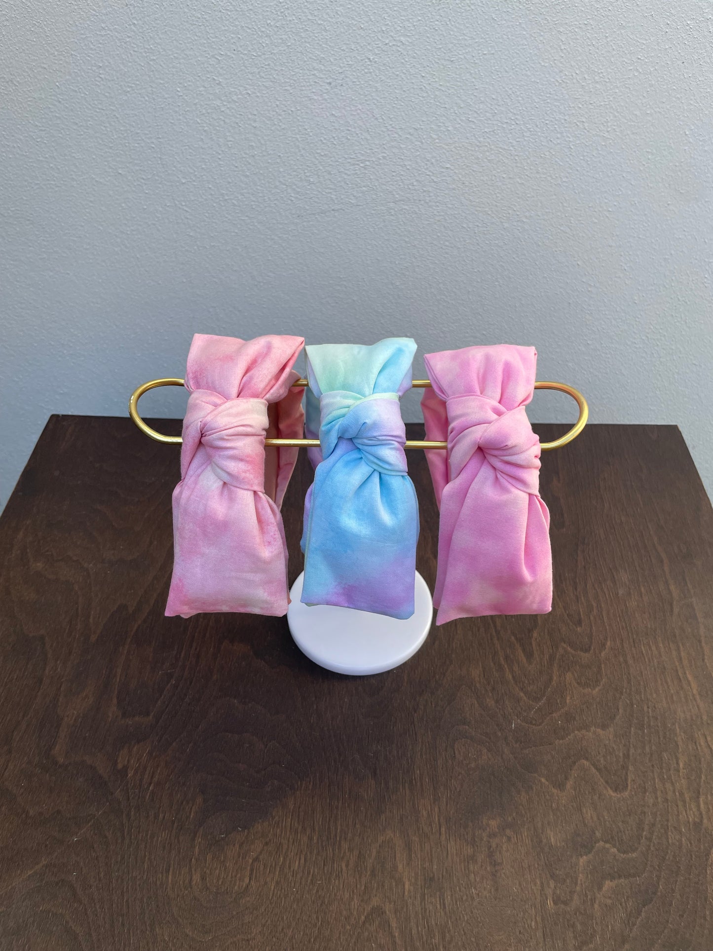 Tie-dye twisted bow headband