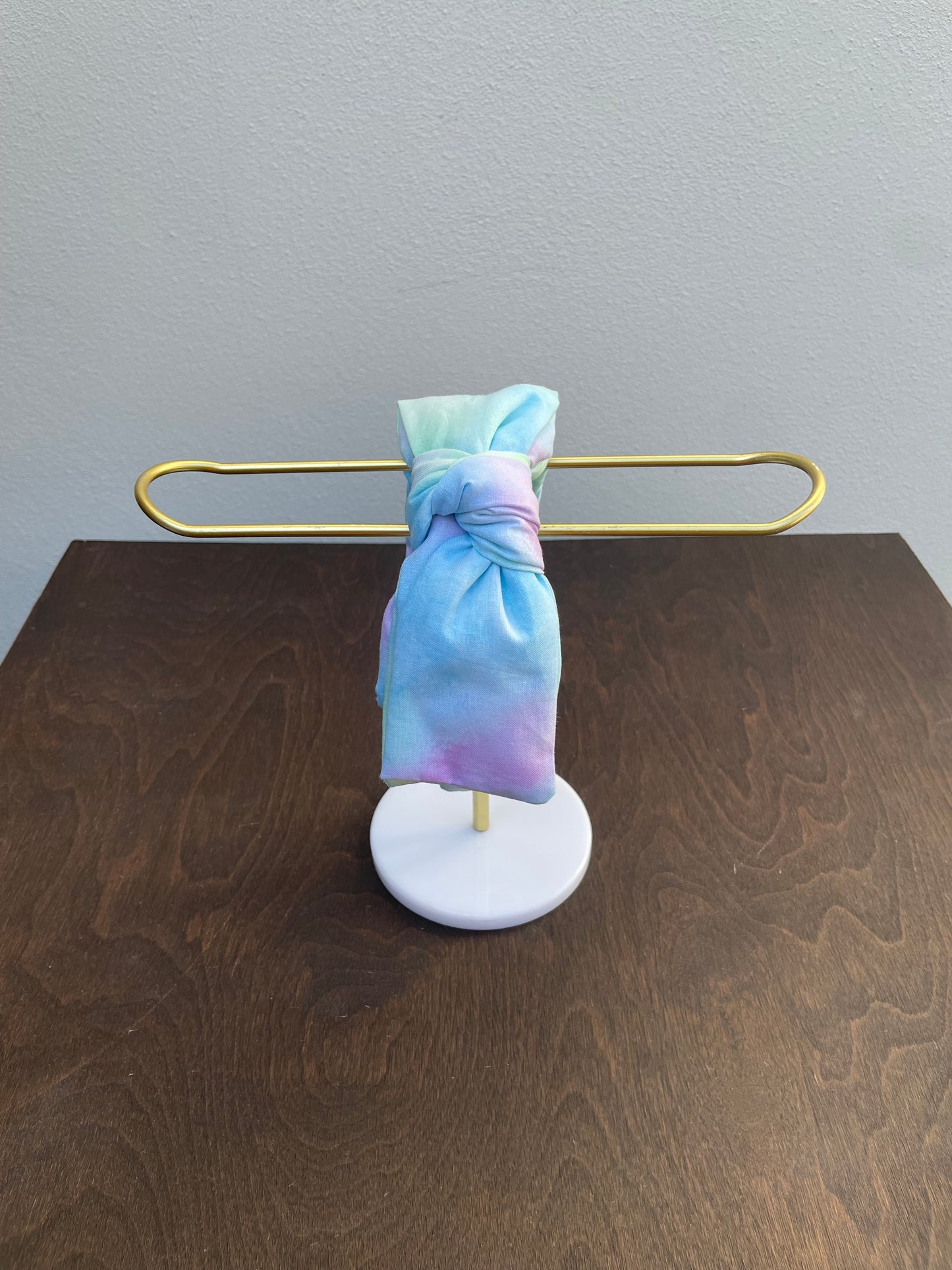 Tie-dye twisted bow headband
