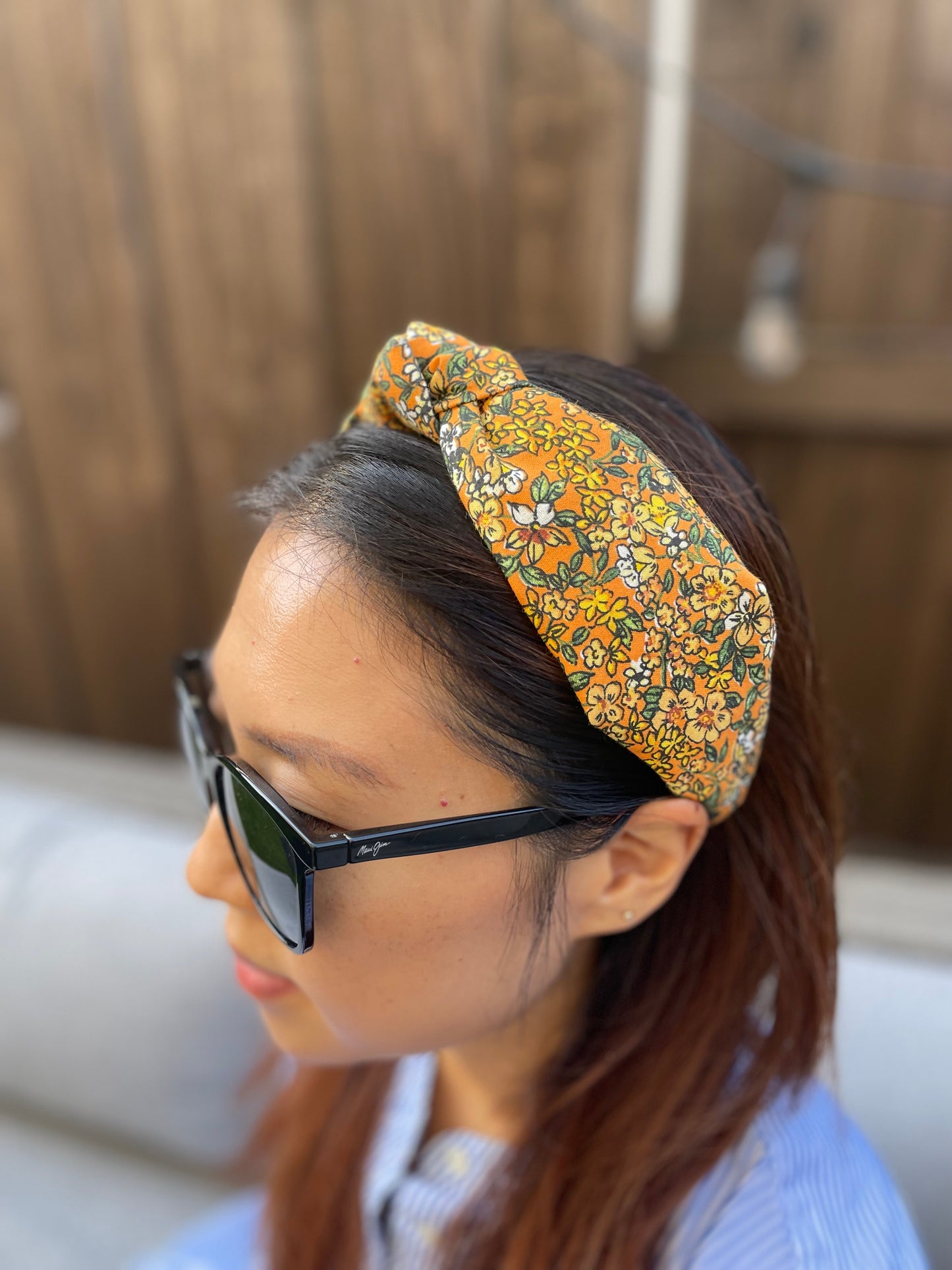 Wild Bloom headband in marigold